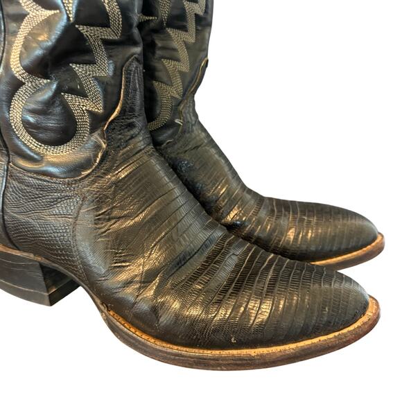 Tony Lama Exotic Genuine Lizard Cowboy Boots Men’s Size 8.5 B - Picture 3 of 13